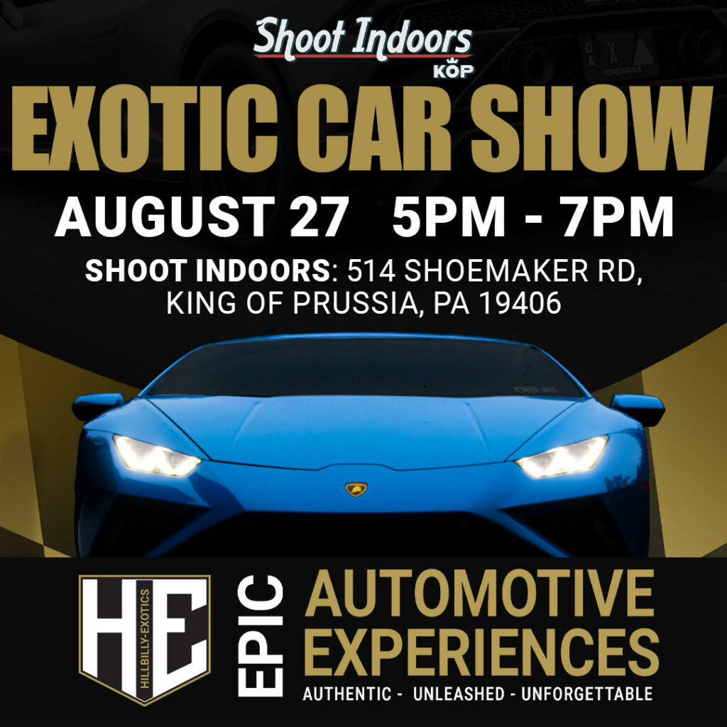 Exotic Car Show Shoot Indoors Indoor Shooting Range in King of